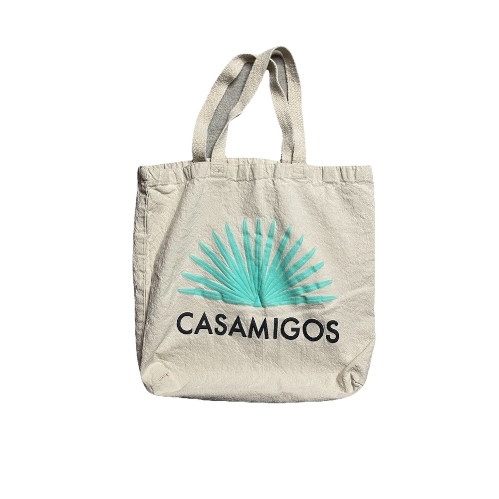Casamigos Tote Bag 15x16 Canvas Teal Logo Reusable Shopping Beach Shoulder